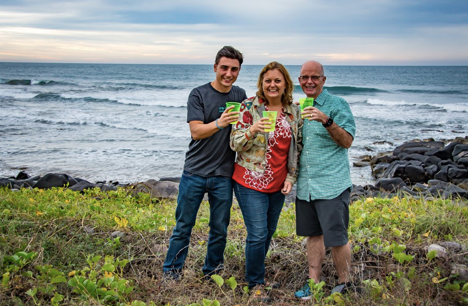Dianne Hofner Saphiere, pictured in Las Labradas with her husband, Greg, and son, Danny.